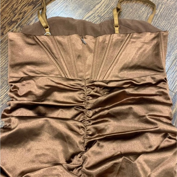 Mini dark brown dress - Picture 5 of 8